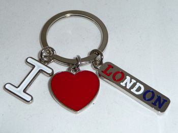 Dangly charms London keyring